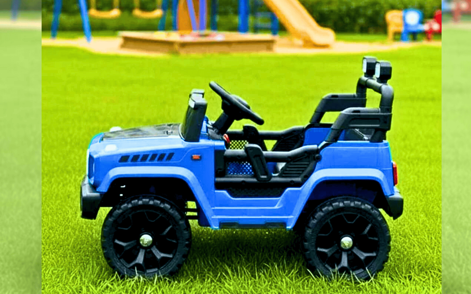 Kids 4x4 Electric Ride-On Jeep Car with LED Lights, Music System & Swing Mode
