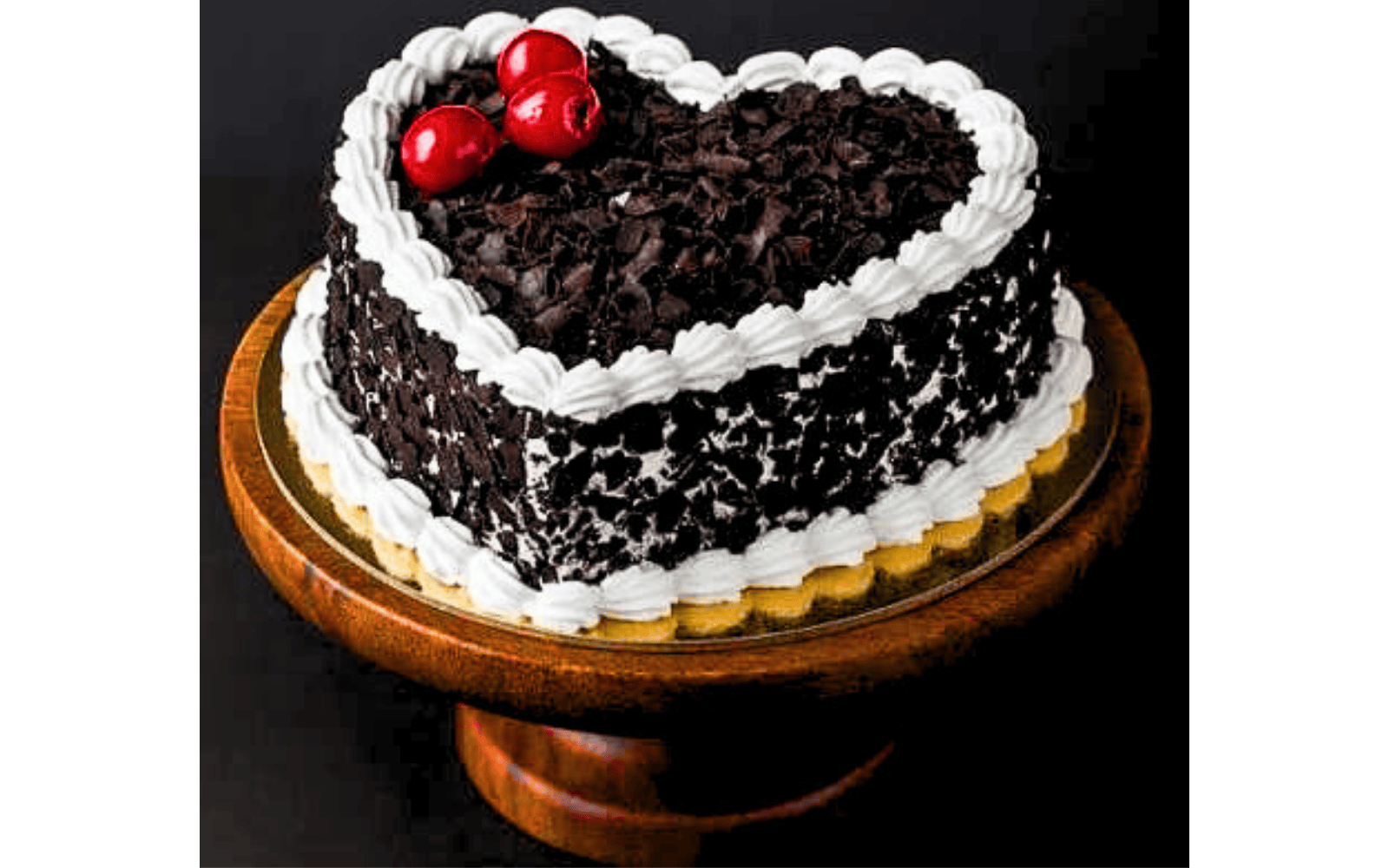 Heart Shape Black Forest Cake
