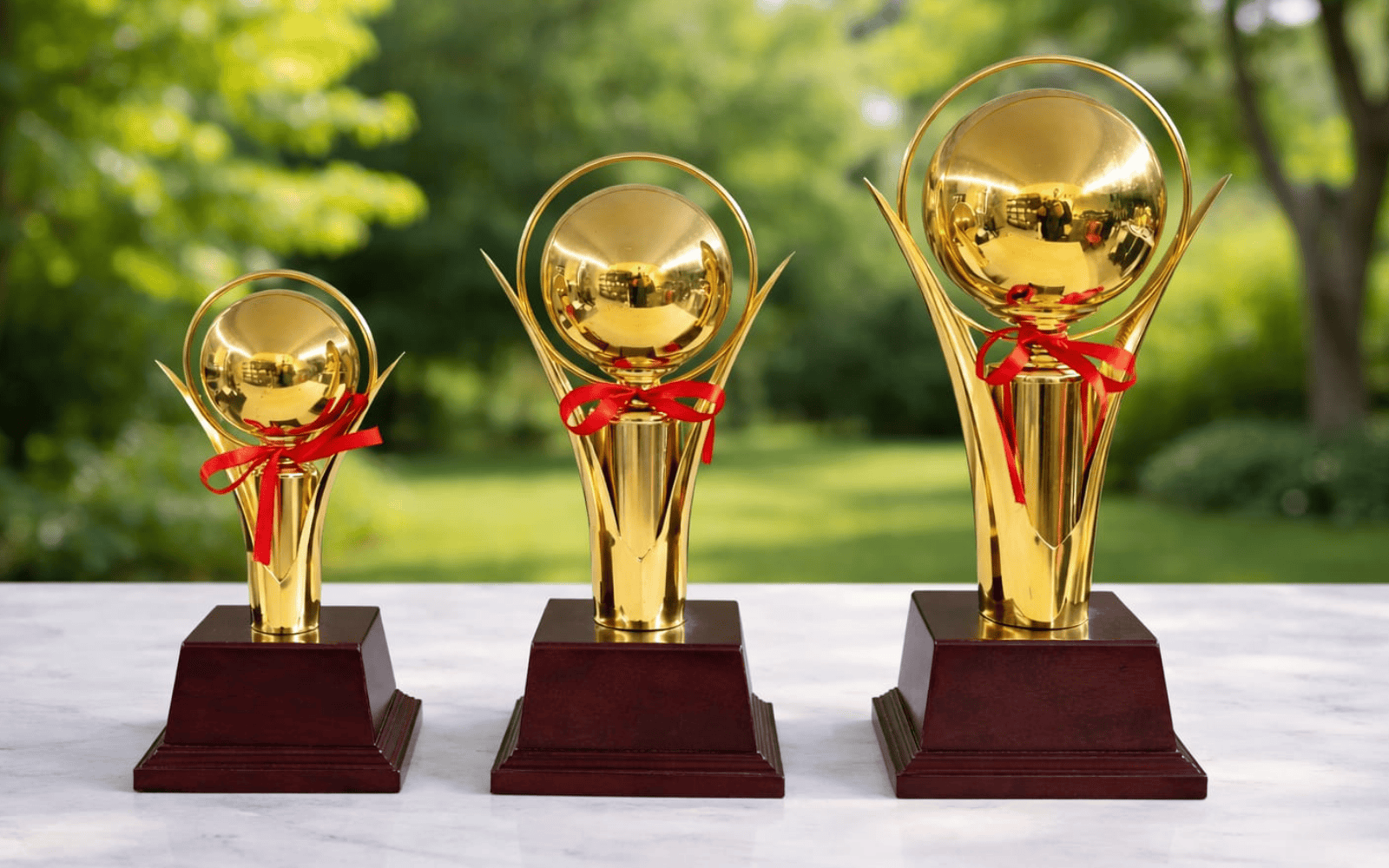 Classic Gold Cup Trophy Set (Set of 3)