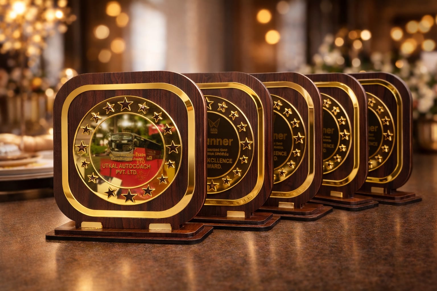 Wooden Star Ring Award Plaque