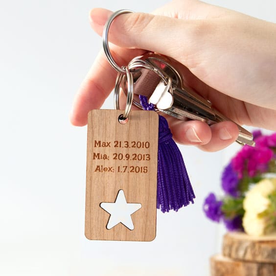Wooden keychains