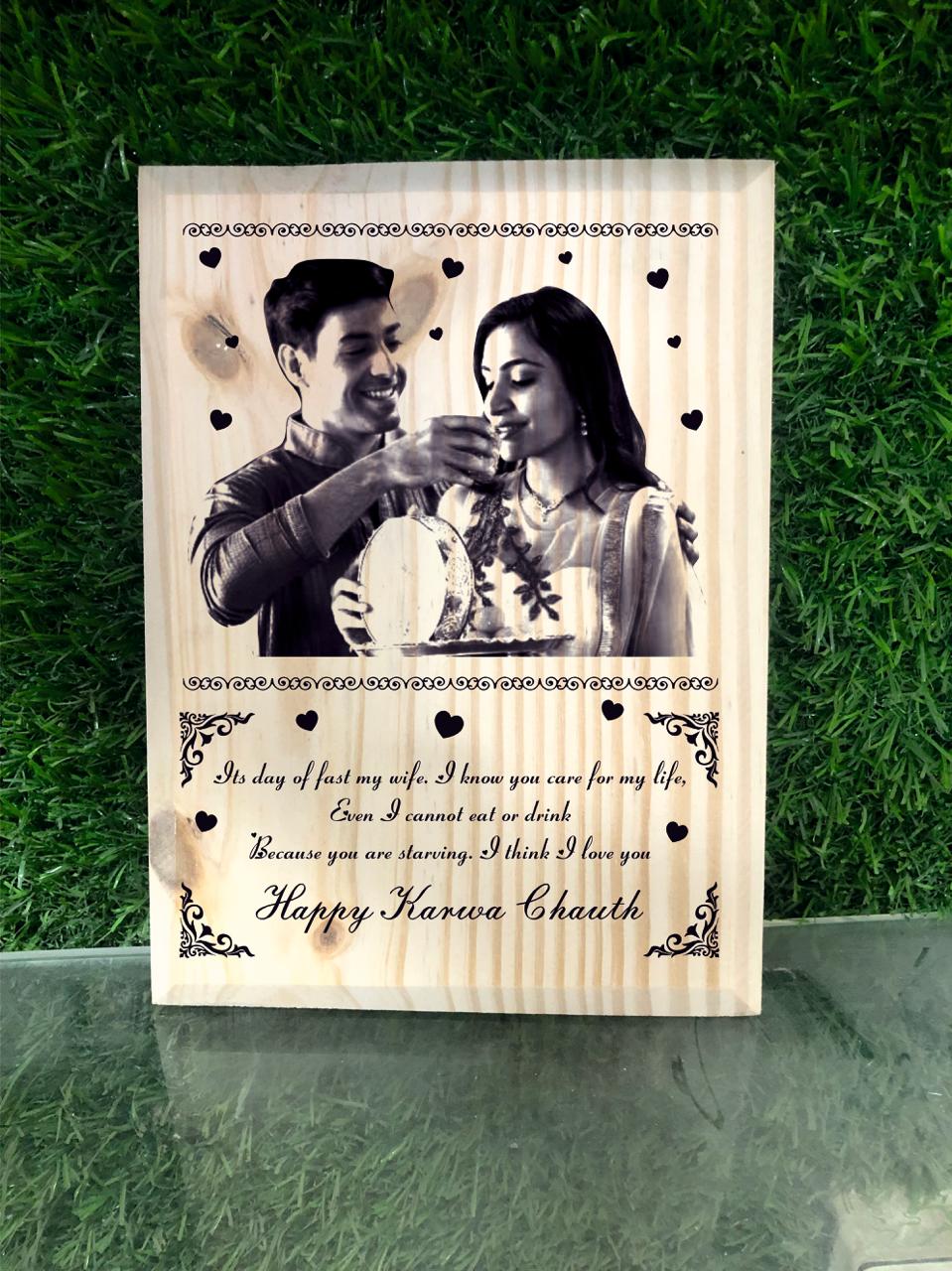 Customise Wooden Engraved Photo Frame