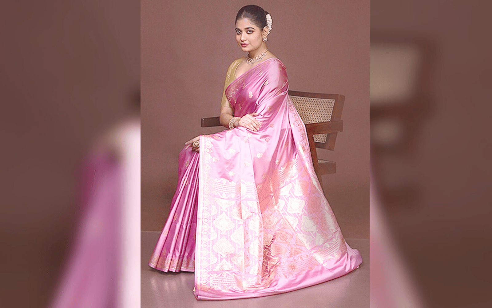 Premium Pink Silk Saree with Rich Zari Work | Wedding & Festive Wear