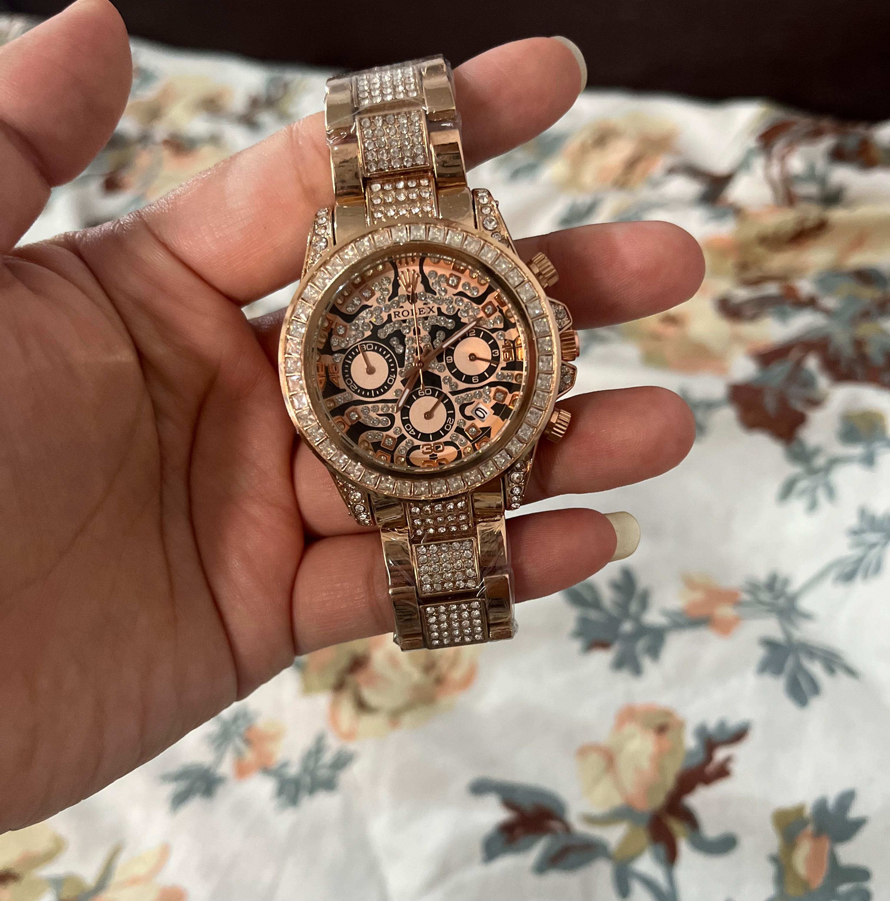 Rolex-style "Eye of the Tiger" Iced Out Chronograph - Premiuem quality