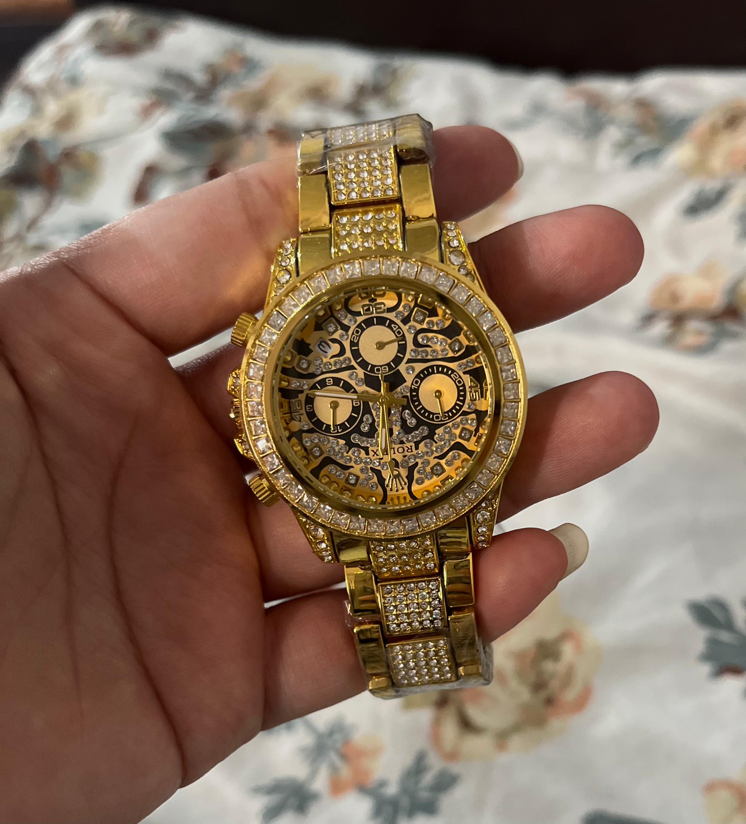 Rolex-style "Eye of the Tiger" Iced Out Chronograph - Premiuem quality