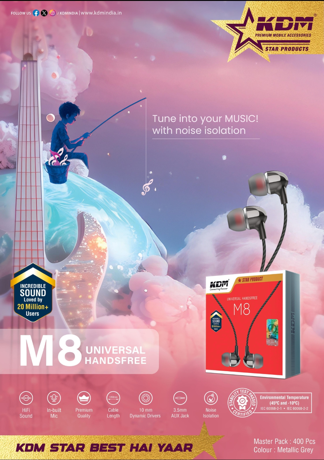 KDM M8 UNIVERSAL HANDSFREE