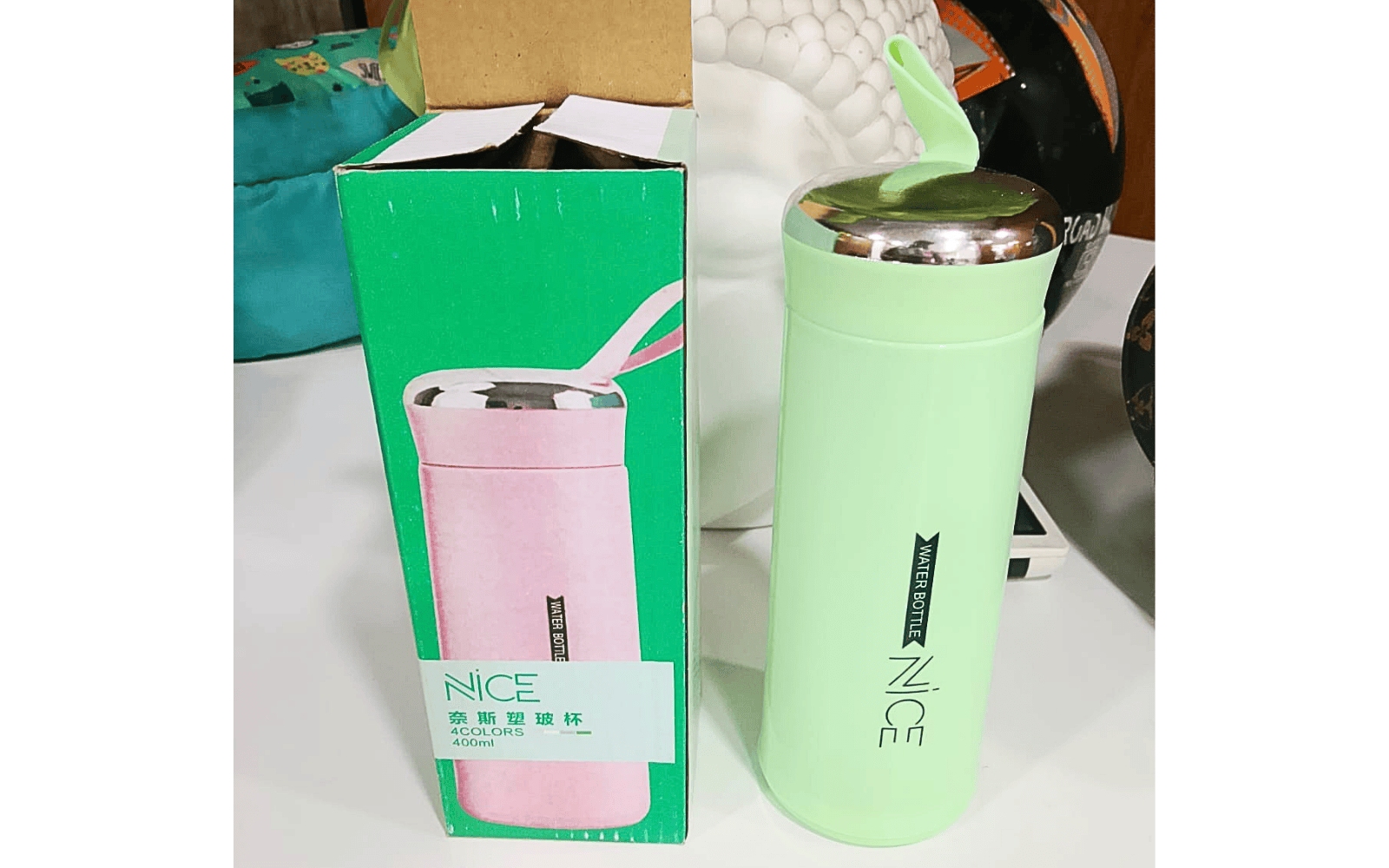 Nice Insulated Water Bottle with Straw (400ml Stylish Flask)