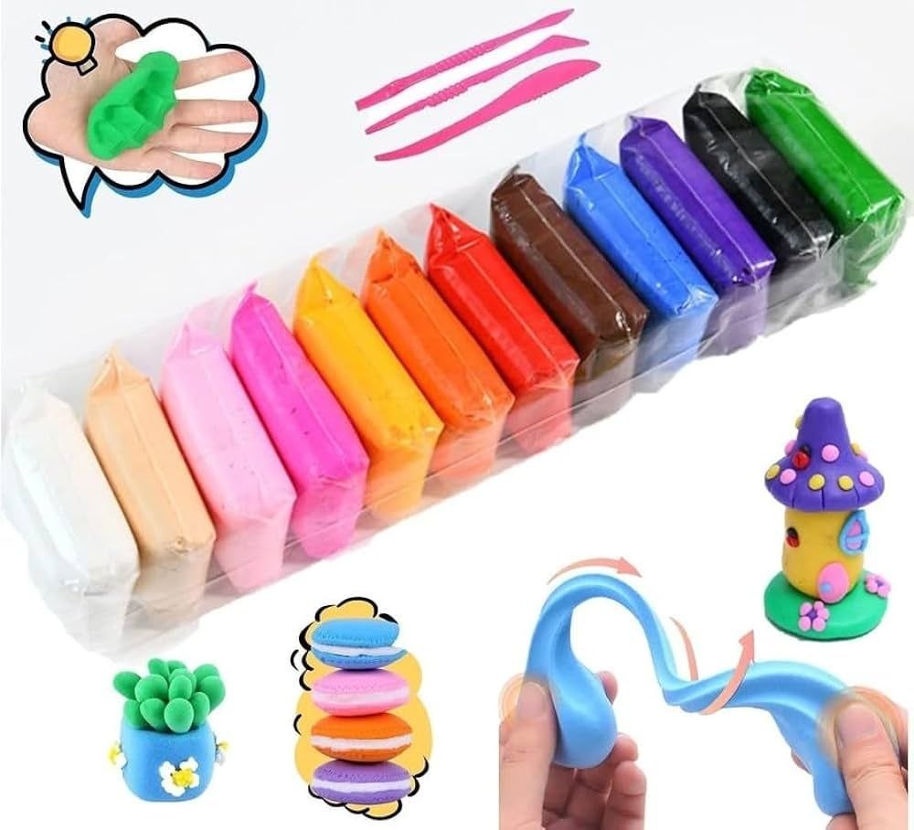 Colourful clay