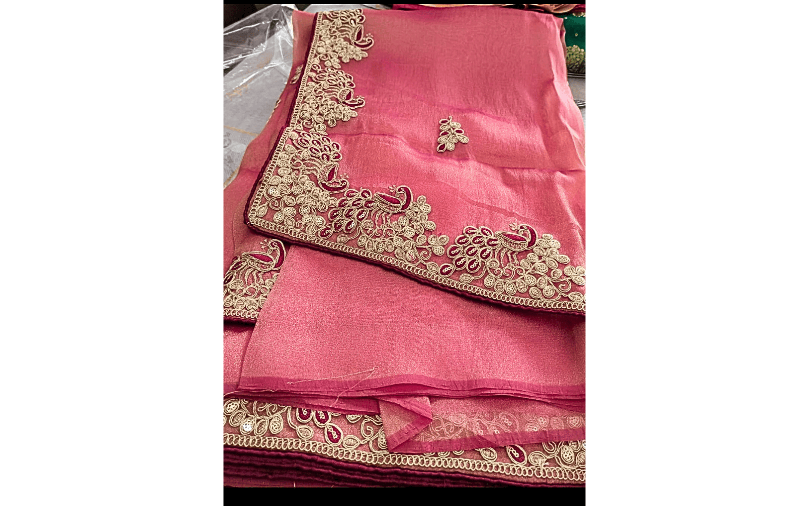 Tissue Organza Gotapatti Work Saree