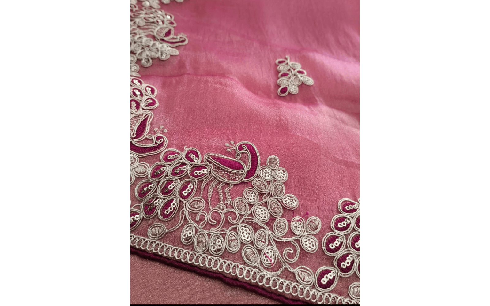 Tissue Organza Gotapatti Work Saree