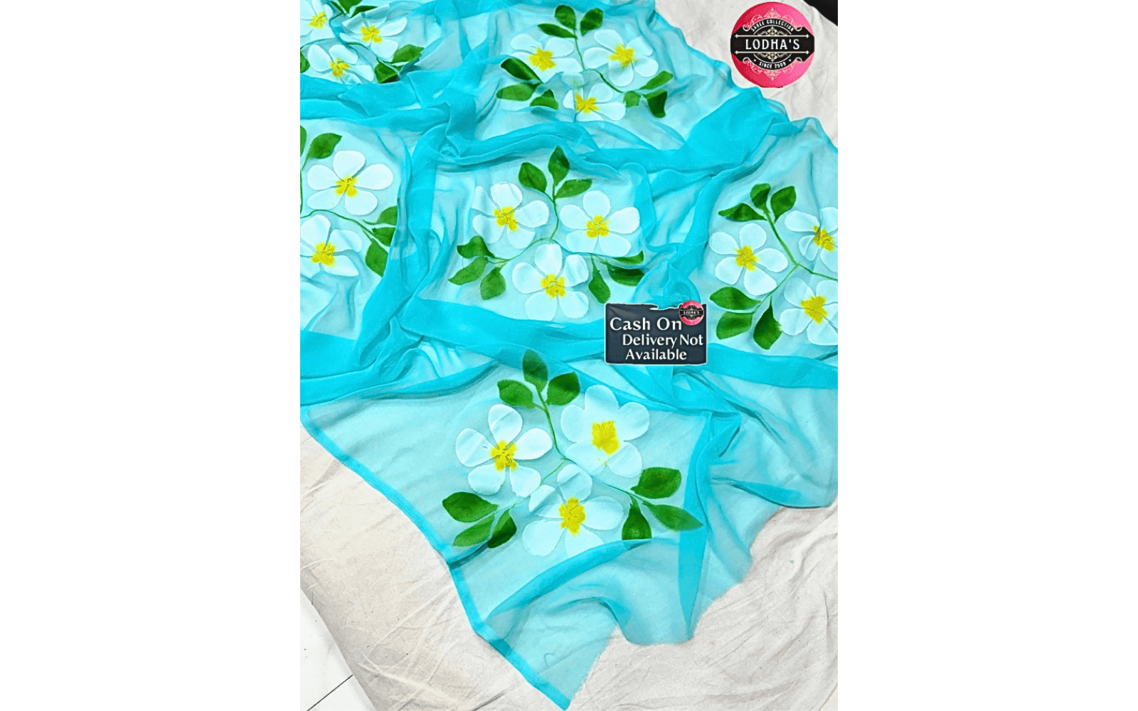 Royal Georgette Brush Paint Printed Saree