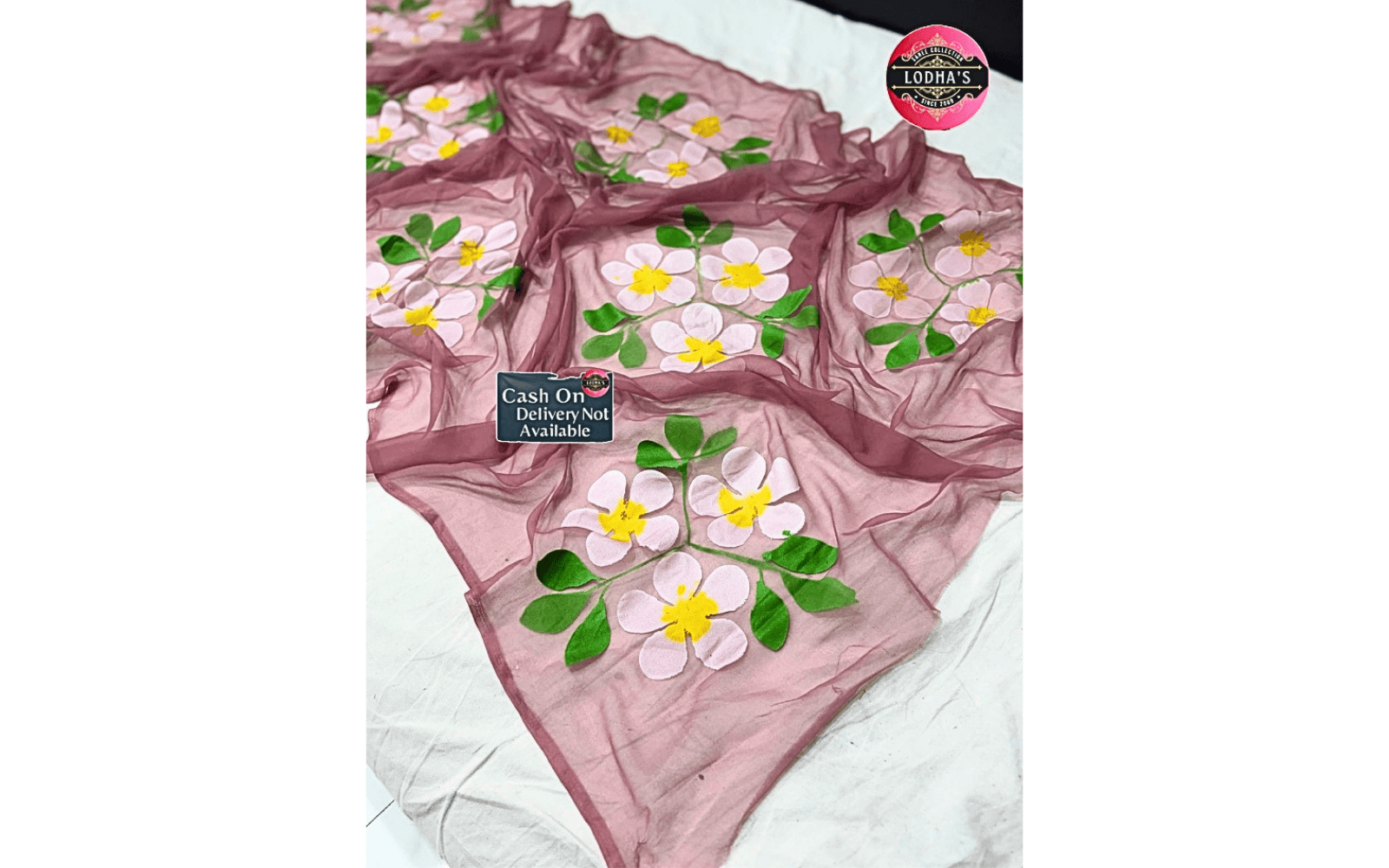 Royal Georgette Brush Paint Printed Saree