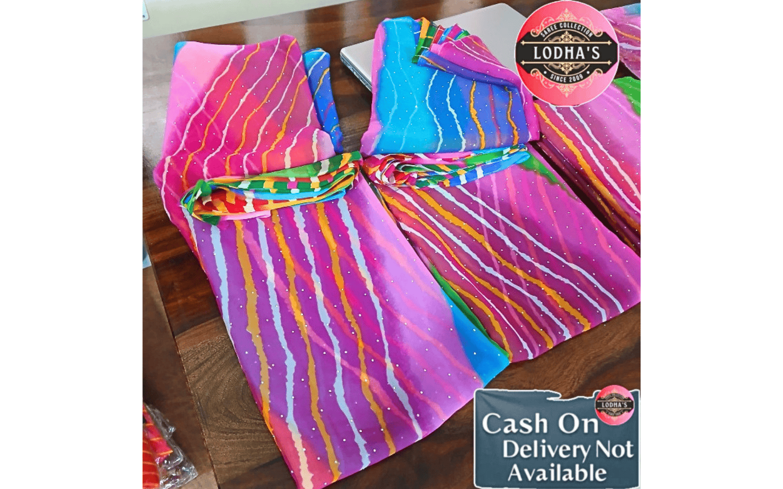 Multicolor Stripe Designer Saree (Trendy Collection)