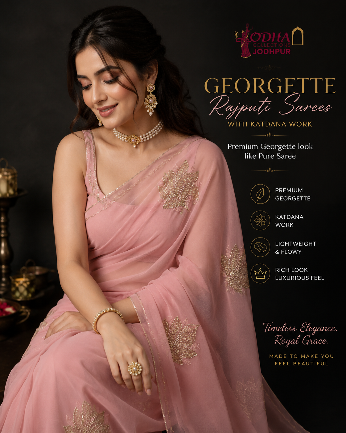 Rajputi Royal Georgette Saree