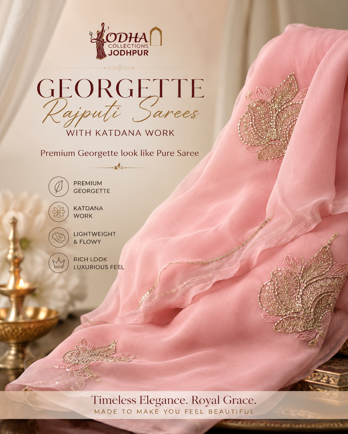 Rajputi Royal Georgette Saree