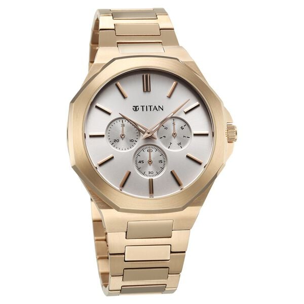 Titan Neo Luxury Octagonal Rose Gold Multifunction Watch