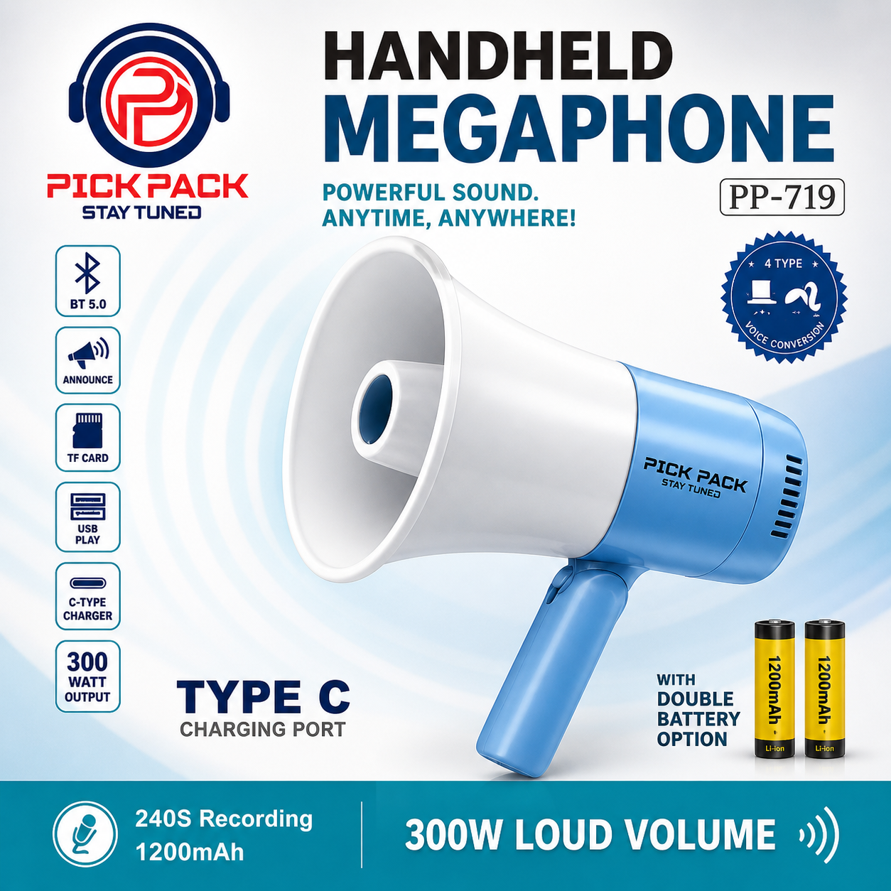 Pick pack Handheld Megaphone speaker