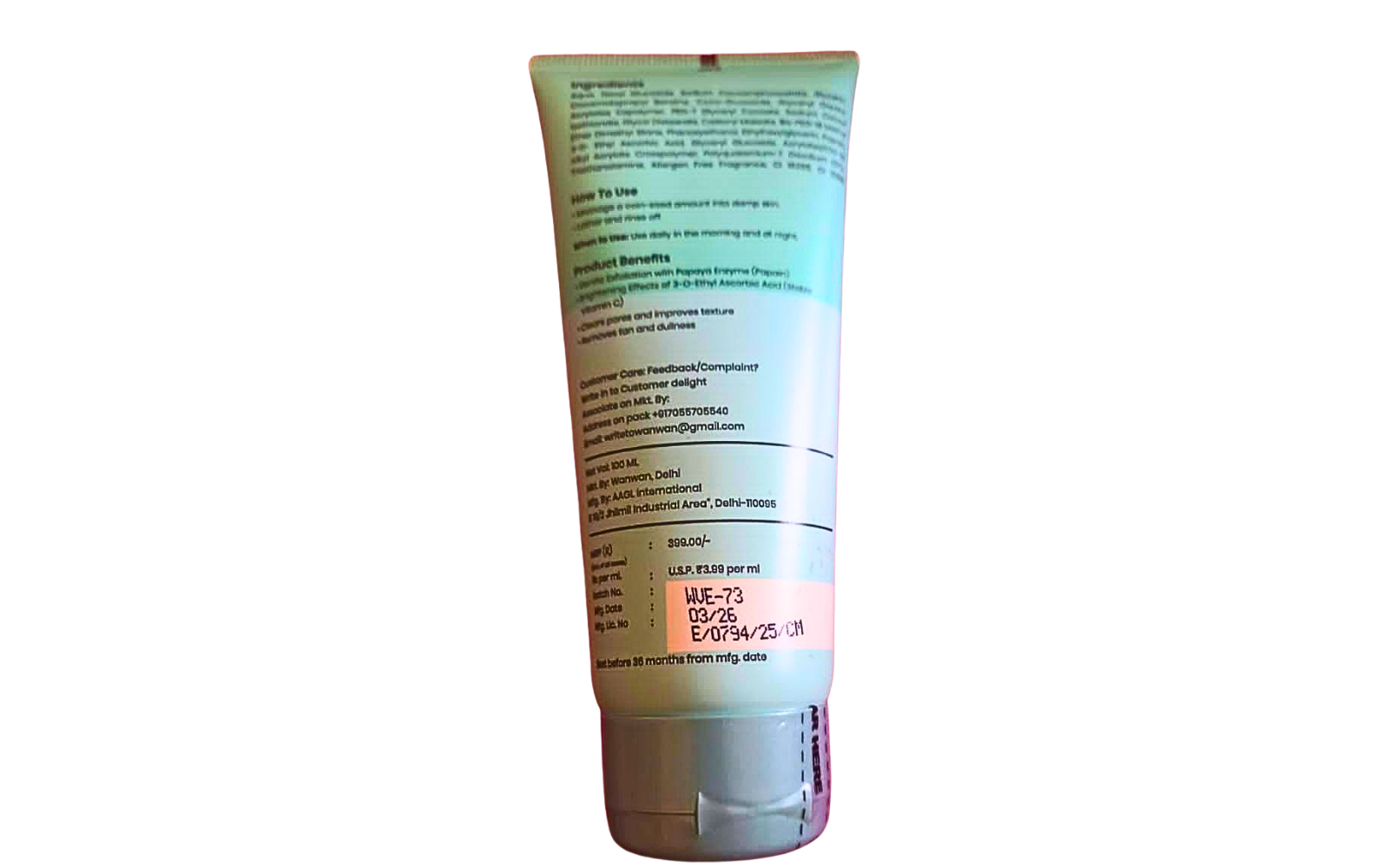 Wanwan Super Glow Face Wash (Vitamin C + Papaya Enzyme)