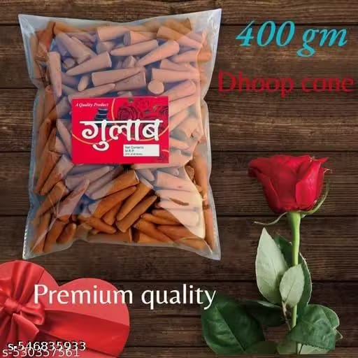 🌹 Gulab Dhoop Cone – Premium Rose Fragrance ✨