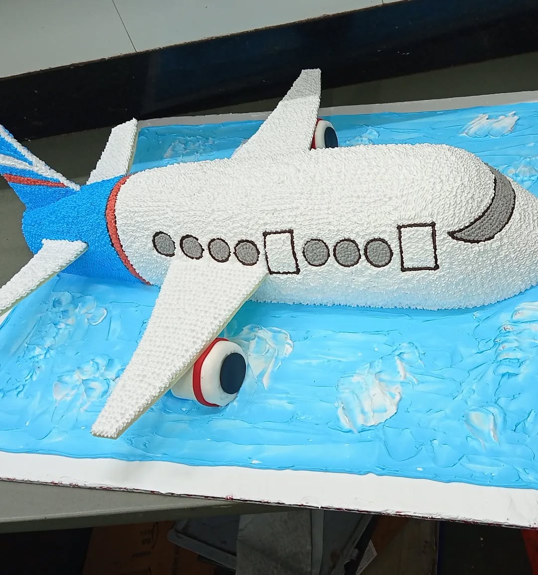 ✈️ 3D Airplane Shape Cake – Adventure Theme Celebration ✨