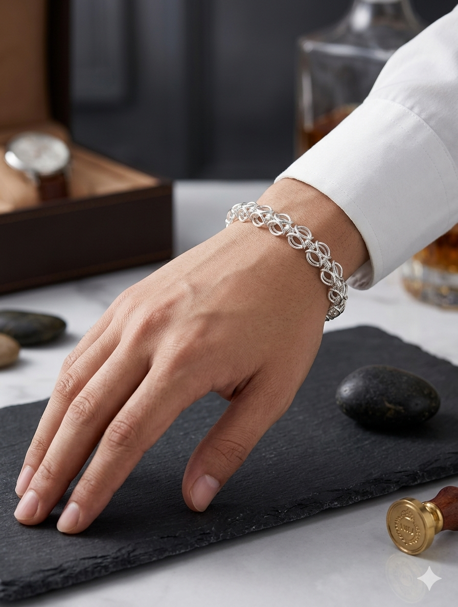 MEN'S SILVER BRACELET SRB5