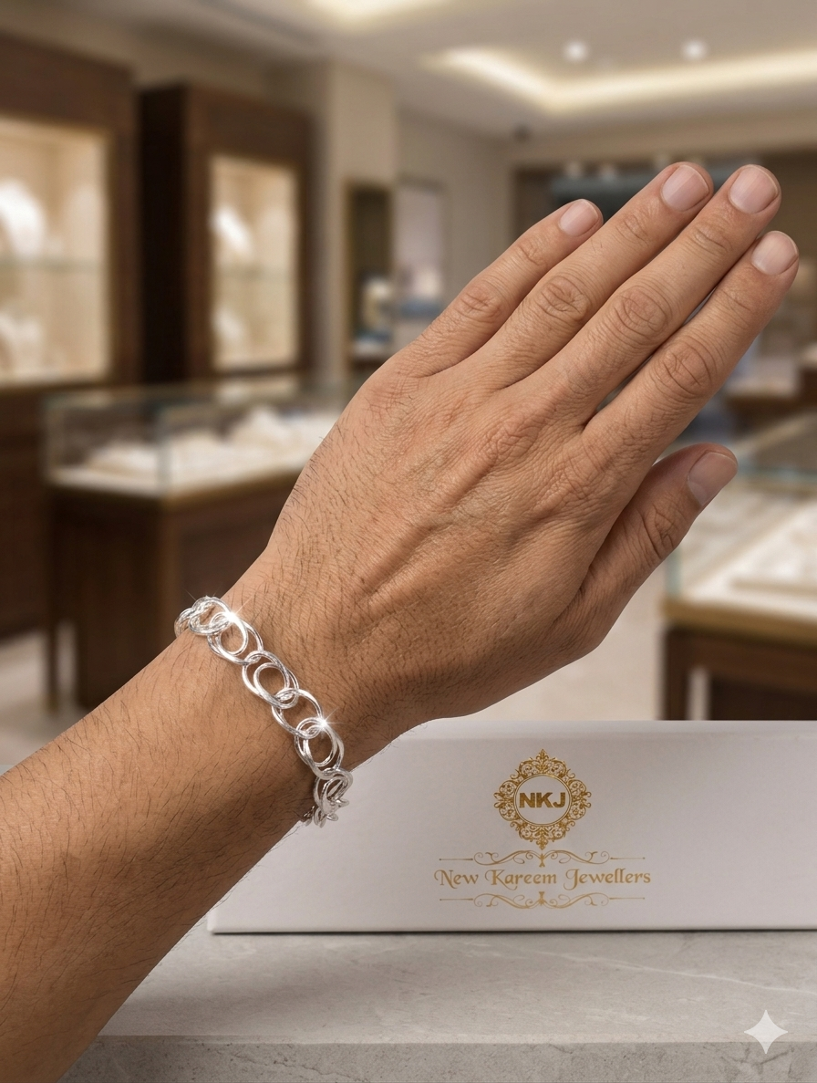 MEN'S SILVER BRACELET SRB19
