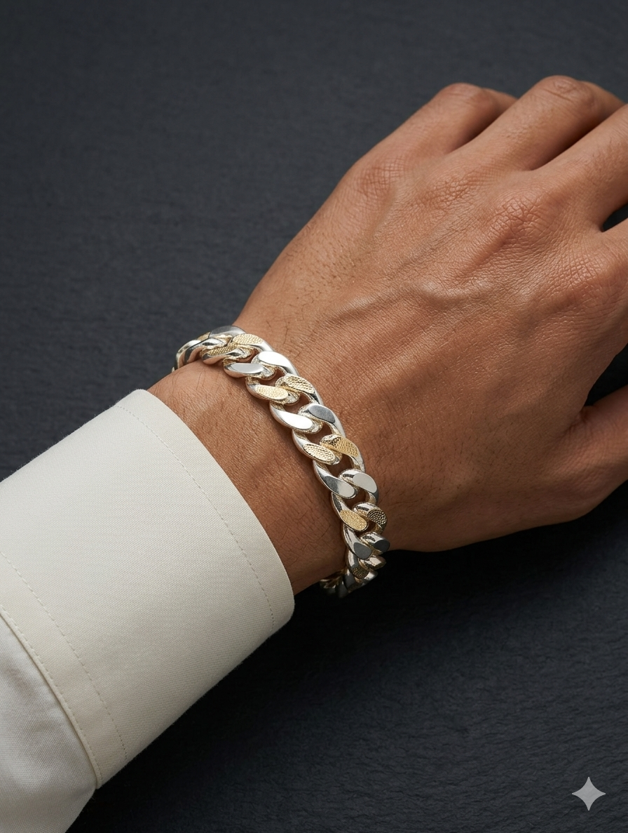 MEN'S SILVER BRACELET SRB12