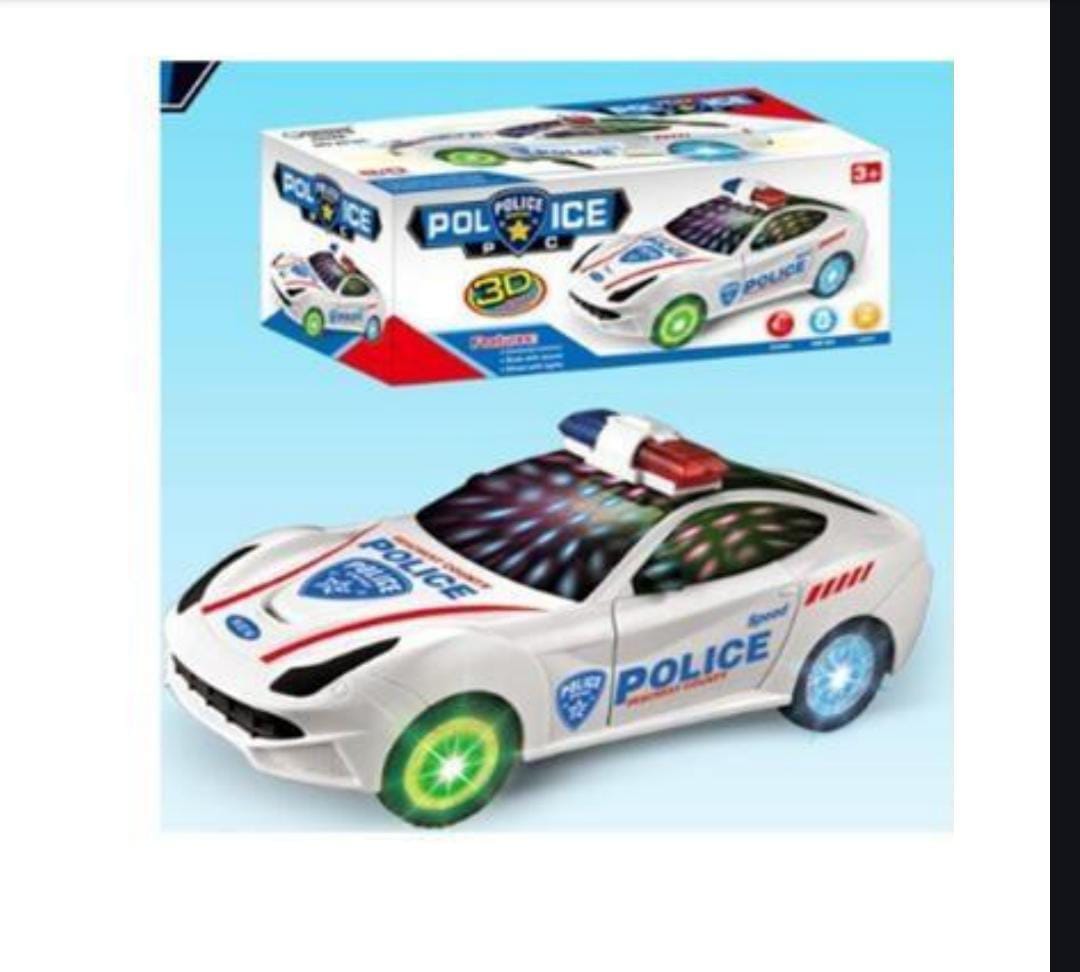 3D Police Light & Music Car