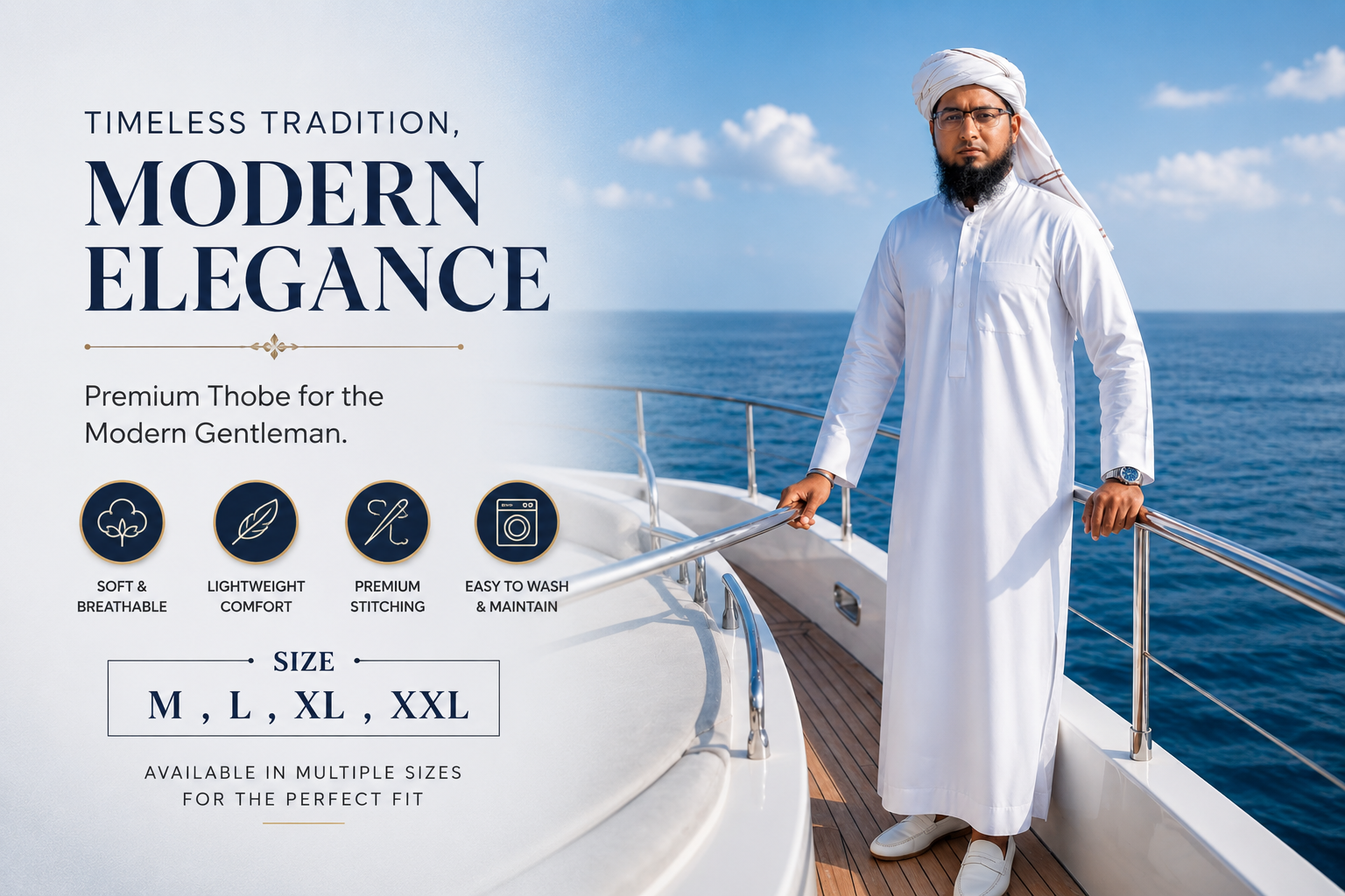 Classic White Islamic Jubba