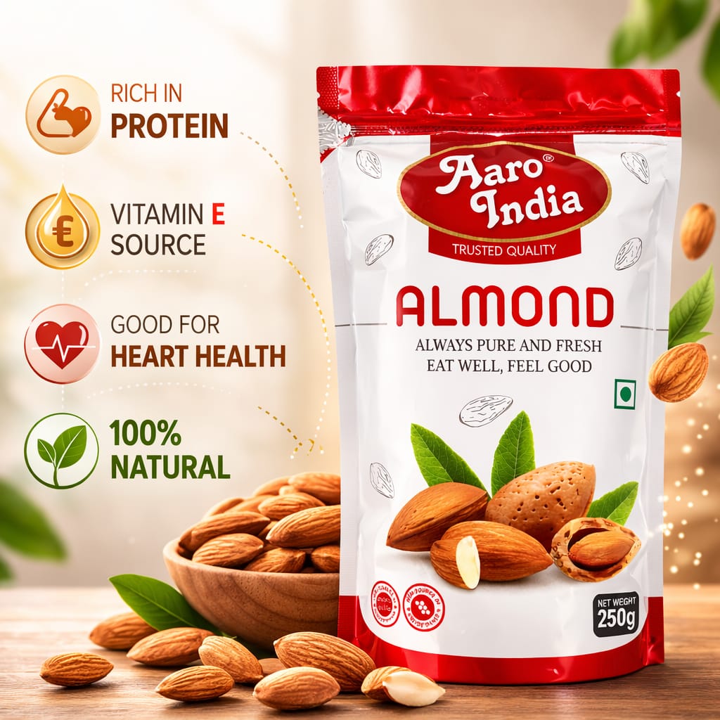 Aaro India Premium Almonds | Natural Badam