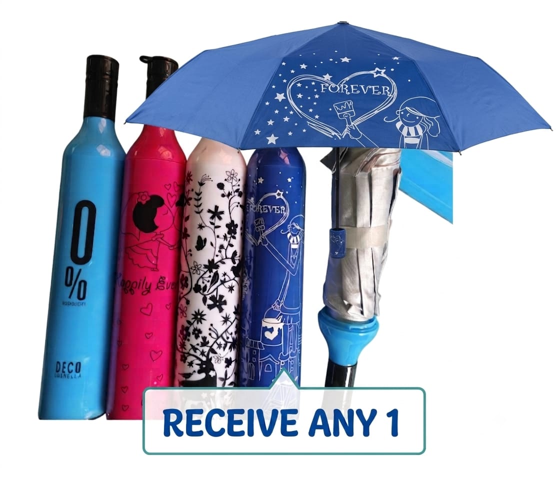Foldable Portable Printed Umbrella for Men & Women