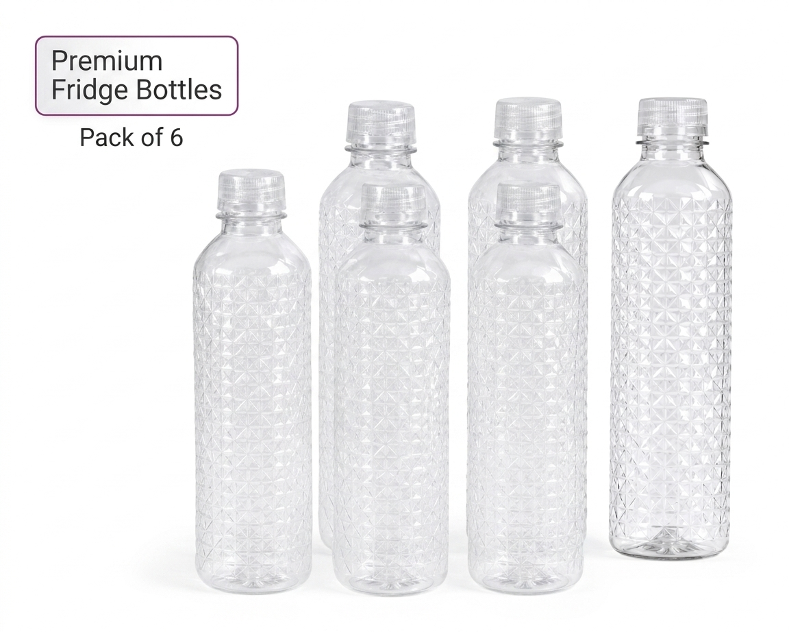Premium Fridge Water Bottles – Pack of 6