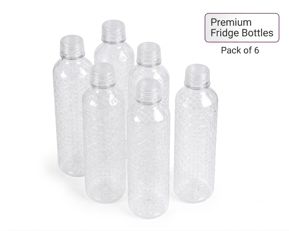 Premium Fridge Water Bottles – Pack of 6