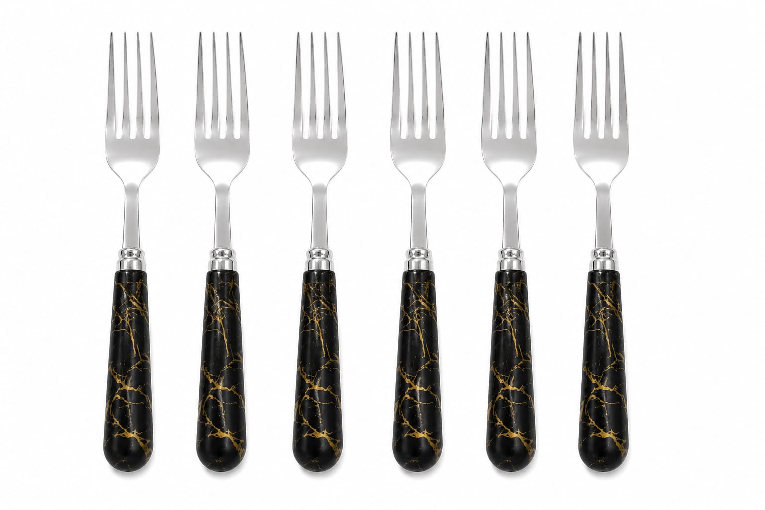 Multicolore fork and spoon pack of 6
