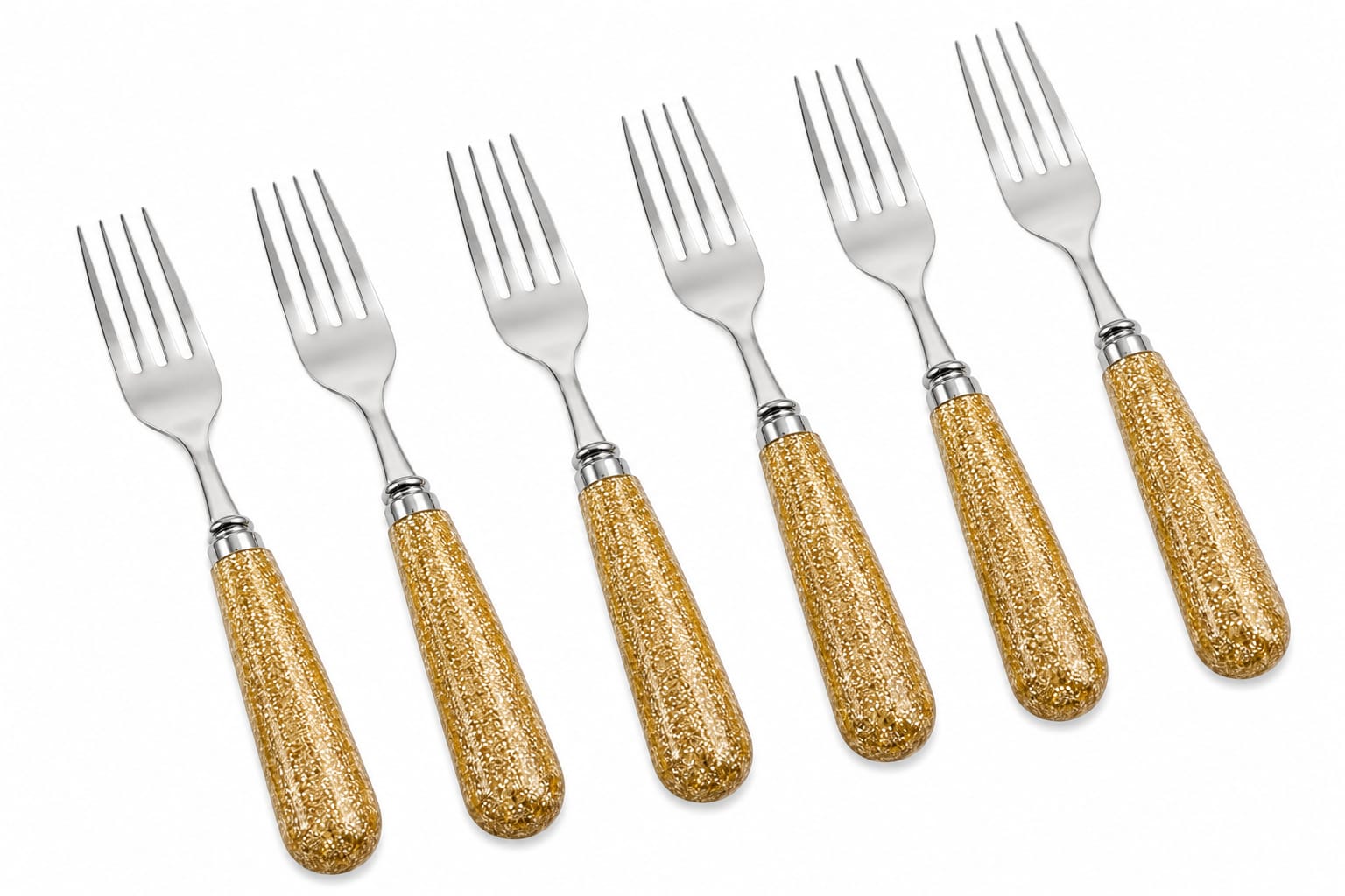 Multicolore fork and spoon pack of 6