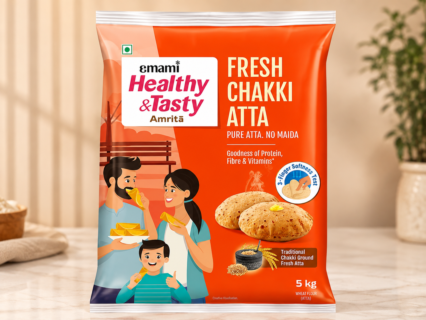 Emami Healthy & Tasty Amrita Fresh Chakki Atta – 5 kg