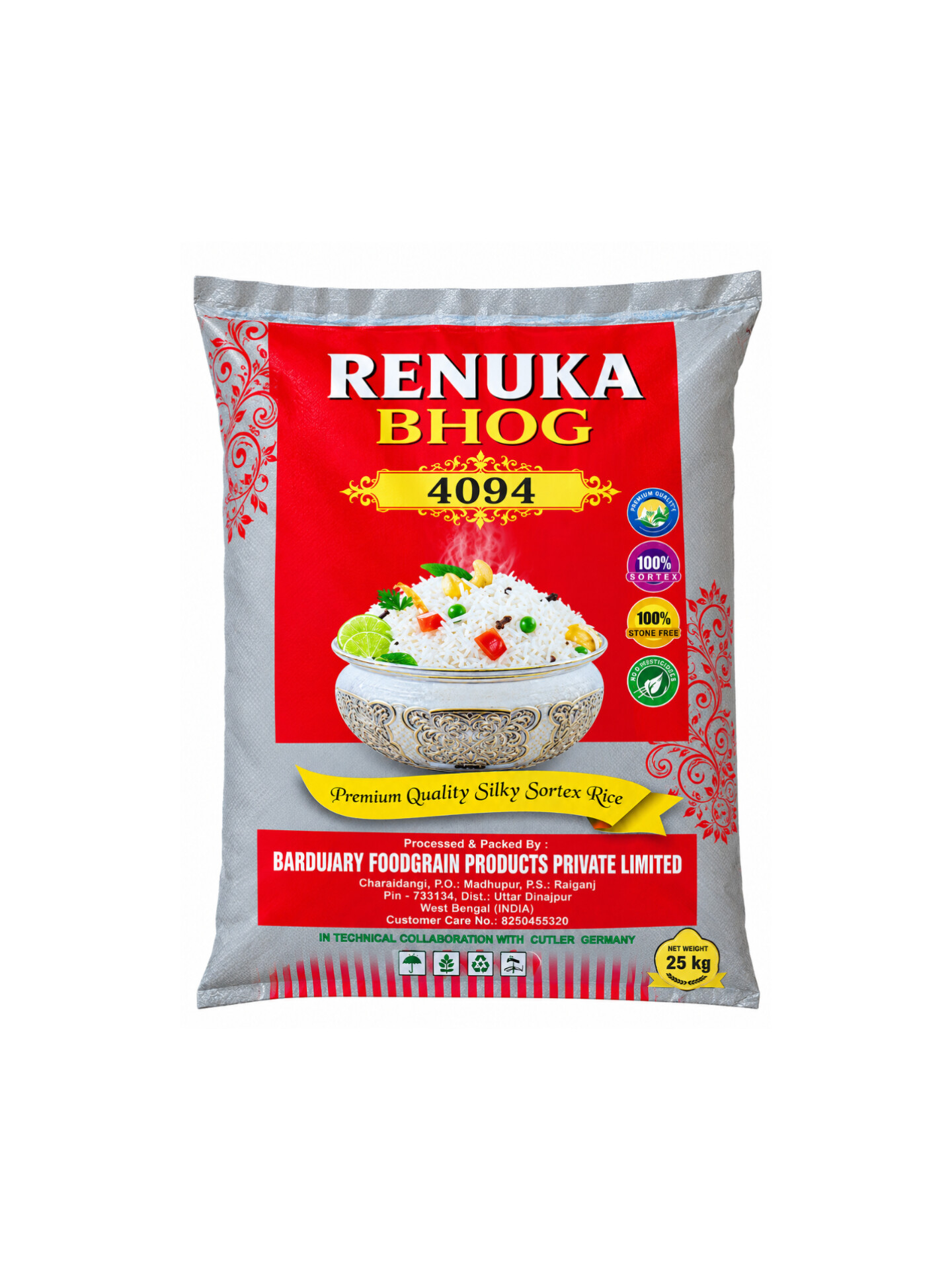 Renuka Bhog 4094 – Premium Quality Silky Sortex Rice