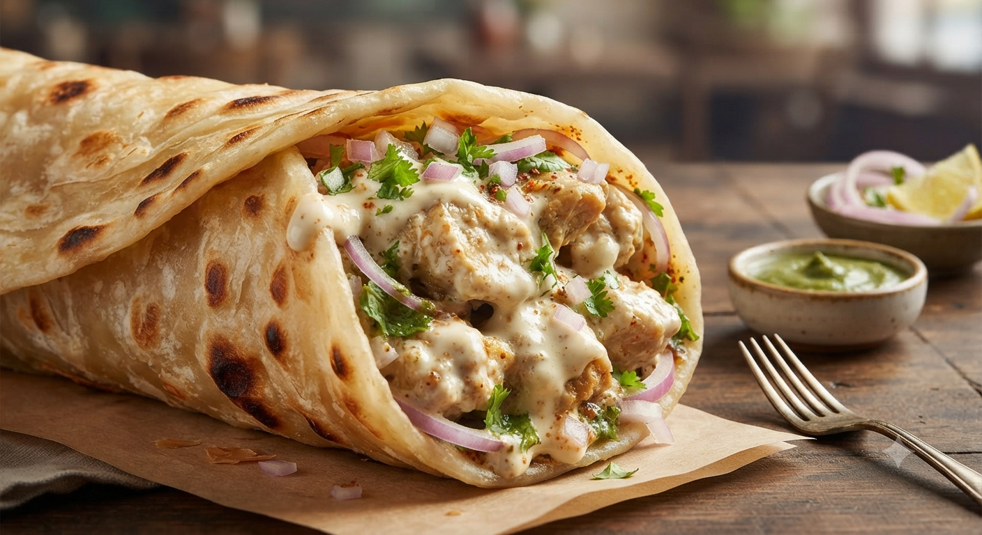 CREAMY MALAI CHAAP KATHI ROLL