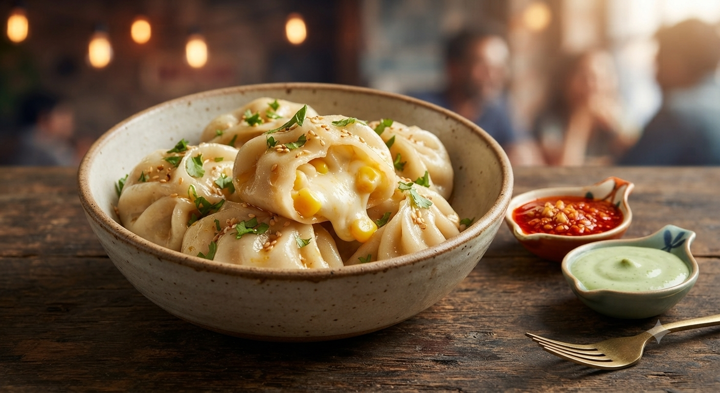 CORN CHEESE MOMO 🌽