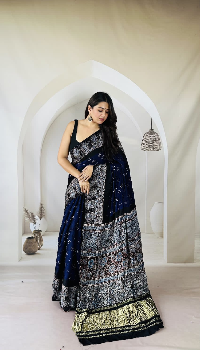 Ajrakh  sarees